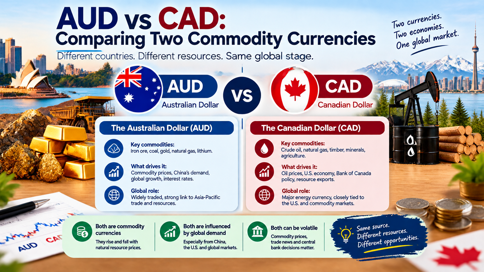 AUD vs CAD: Comparing Two Commodity Currencies